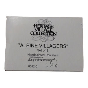 Dept 56 Heritage Village Alpine villagers